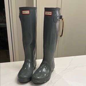 Hunter Gray Tall Rain Boots